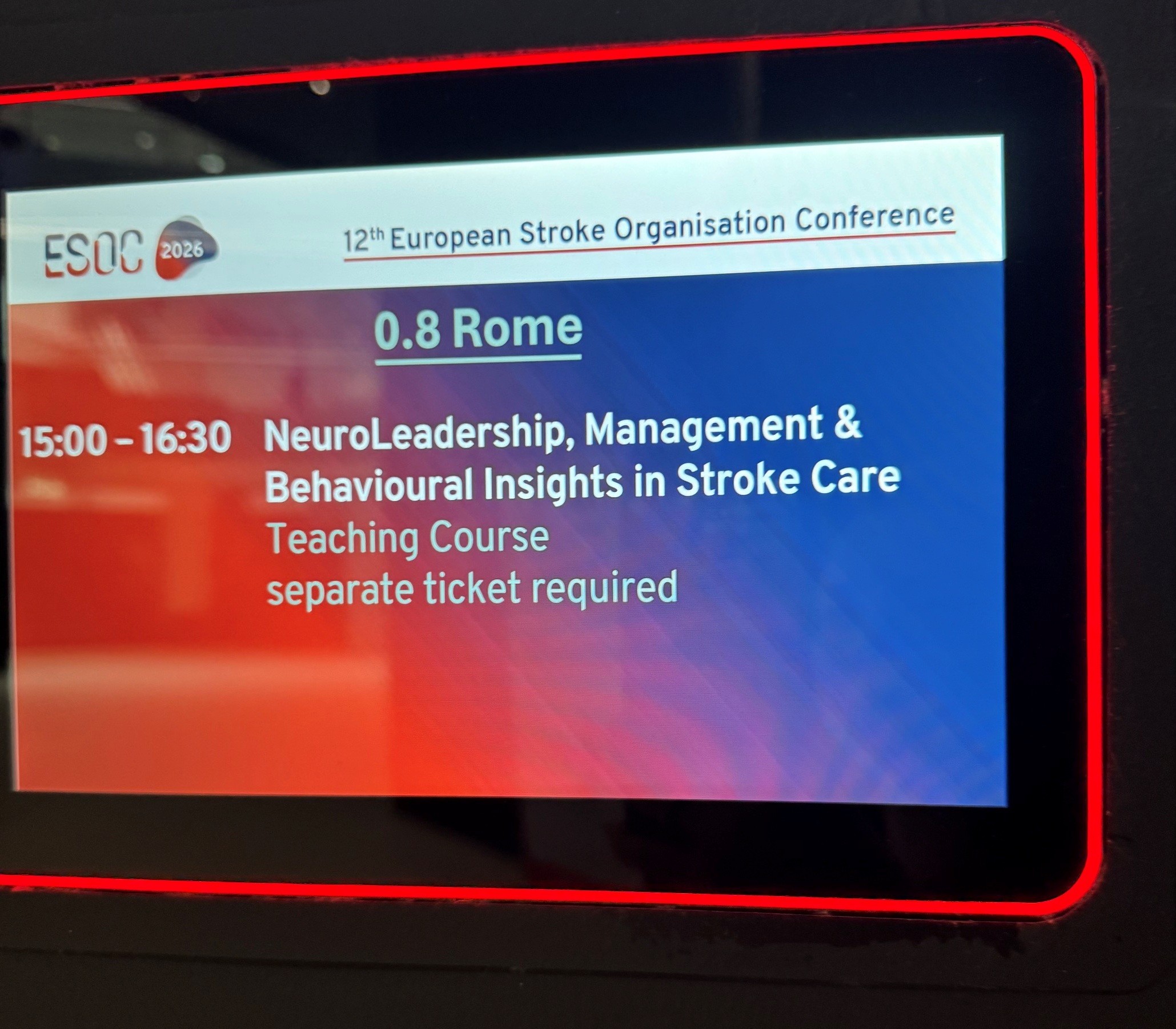 NeuroLeadership, Management & Behavioural Insights in Stroke Care Teaching Course